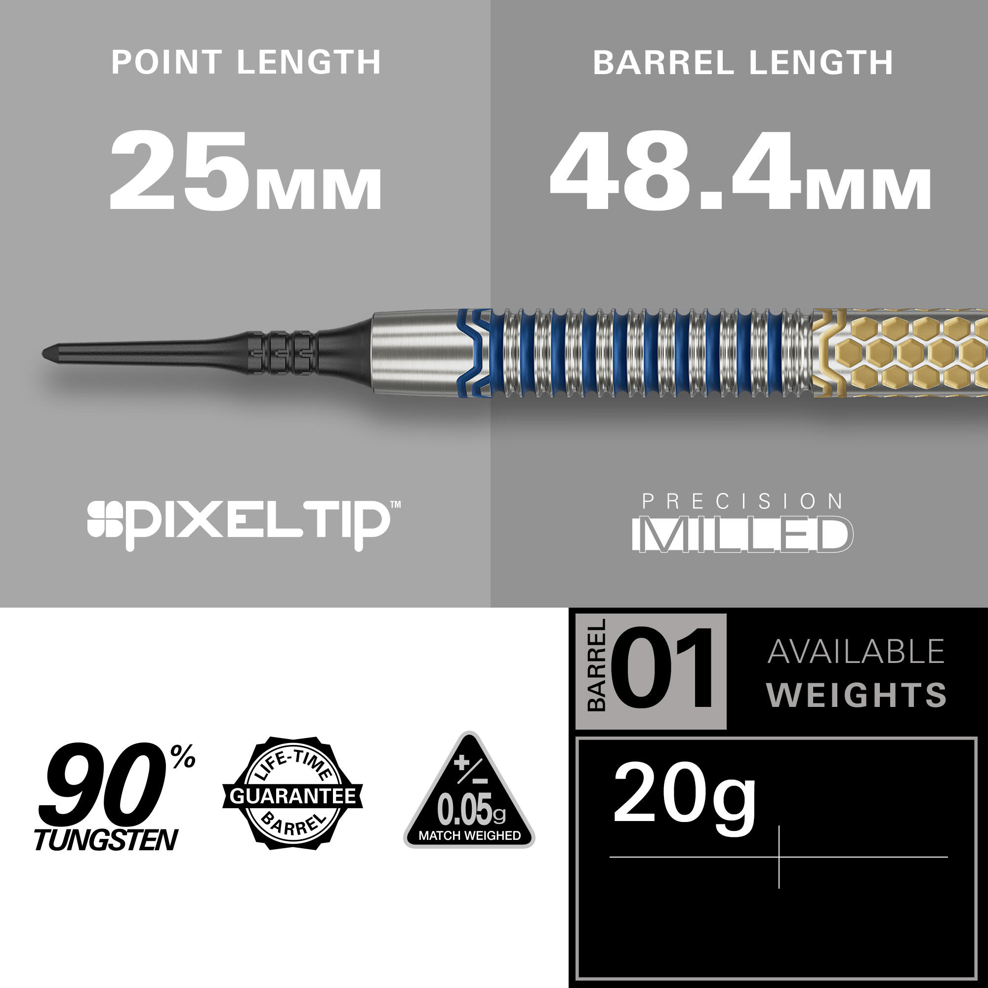 Fléchettes Soft Tip Josh Rock Generation 1 90% Tungstène 2/4