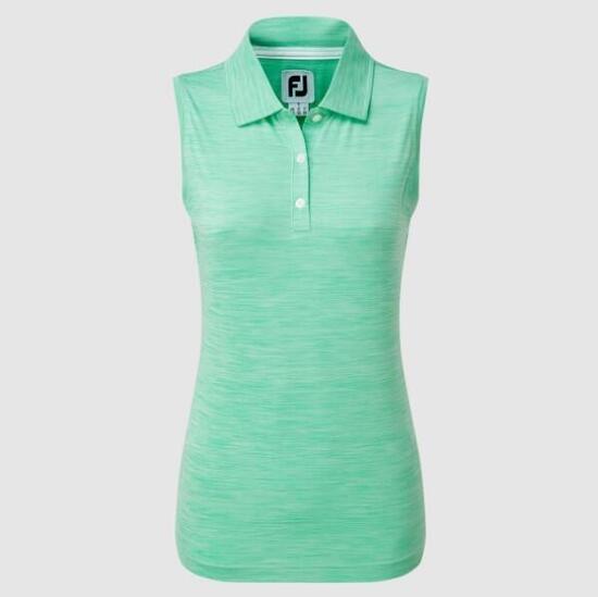 Polo de golf sans manches Footjoy Interlock pour femme, vert