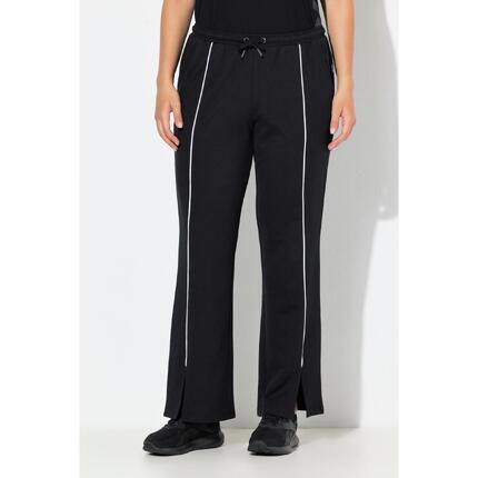 Damskie Spodnie dresowe lamówki proste nogawki elastyczny pas