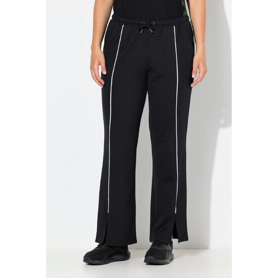 Damskie Spodnie dresowe lamówki proste nogawki elastyczny pas