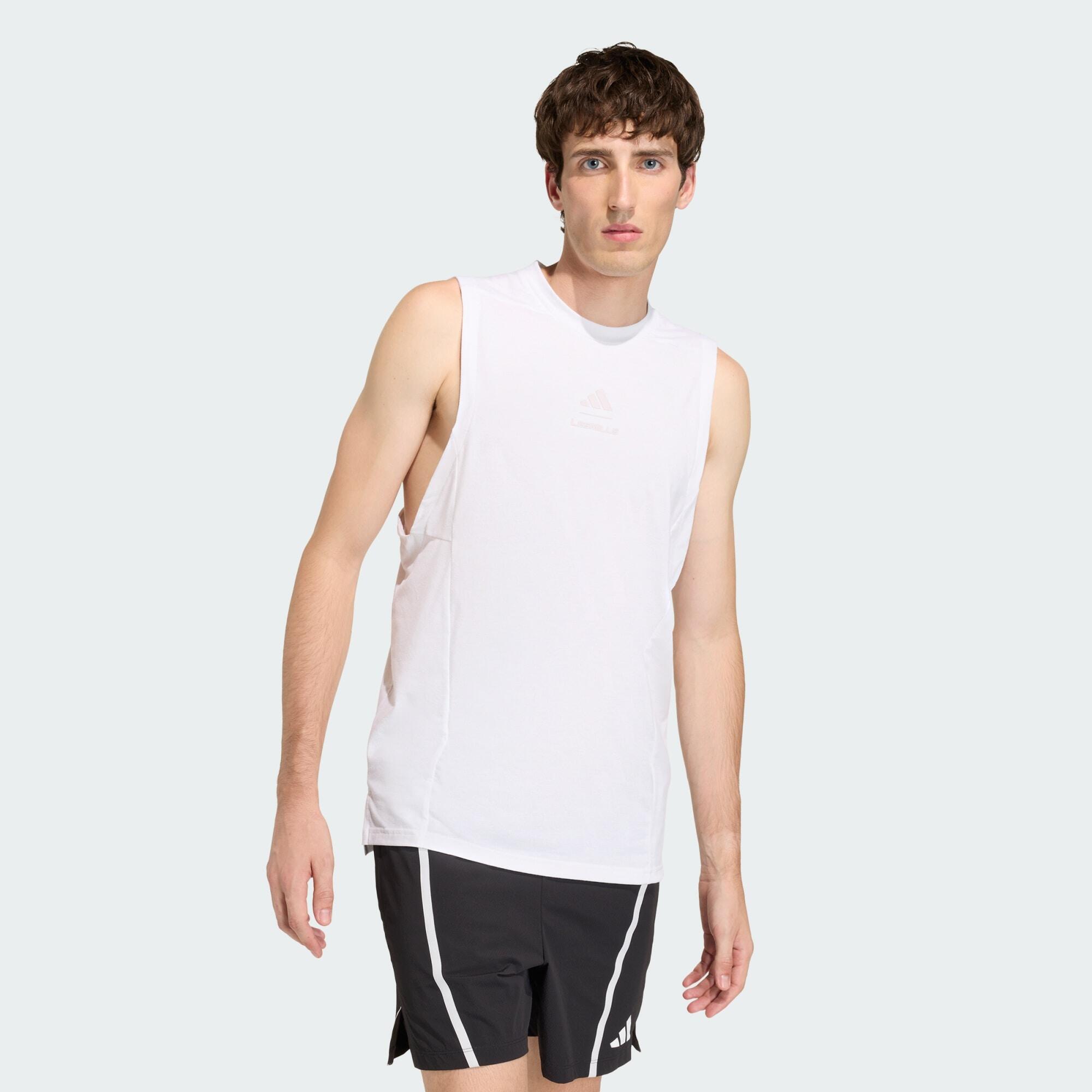 Adidas - Débardeur Graphique Les Mills - T-shirt Manches Courtes - Blanc|violet - Decathlon
