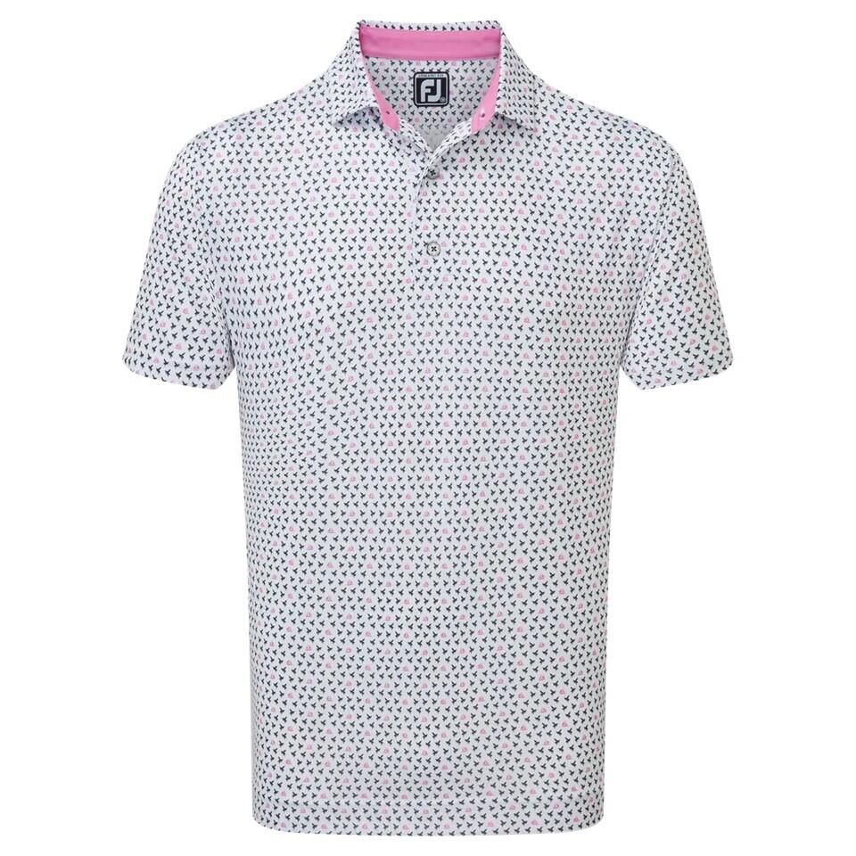 Polo Golf Footjoy Flying Wasp Print Lisle Hombre Rosa 2/3