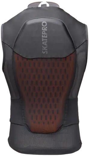 SkatePro Stretch Back Protektoren Vest - L - Schwarz