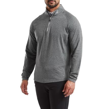 Footjoy Pull de Golf en Jersey pour Homme Thermoseries Gris