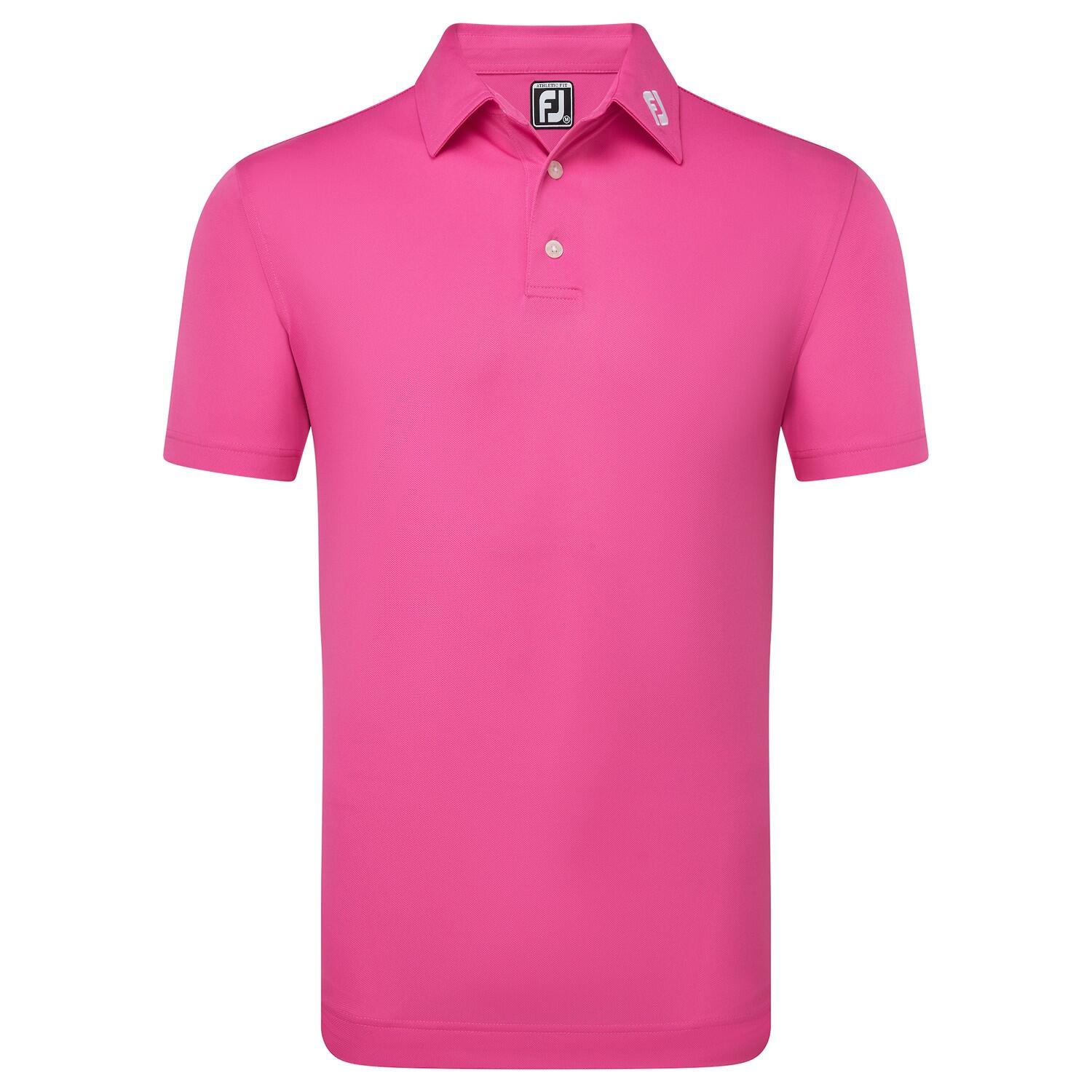 Polo de golf Footjoy Stretch Pique Solid pour hommes, fuchsia 4/5