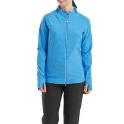 Veste de golf Footjoy Space Dye pour femme, fermeture éclair intégrale, bleue