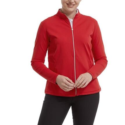 Veste de golf intermédiaire zippée Footjoy pour femme, rouge