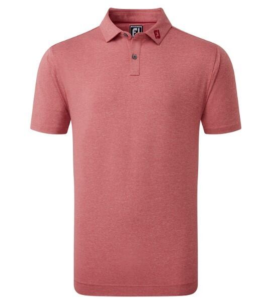 FOOTJOY Footjoy Heather Self Collard Herren Golfpolo Rot