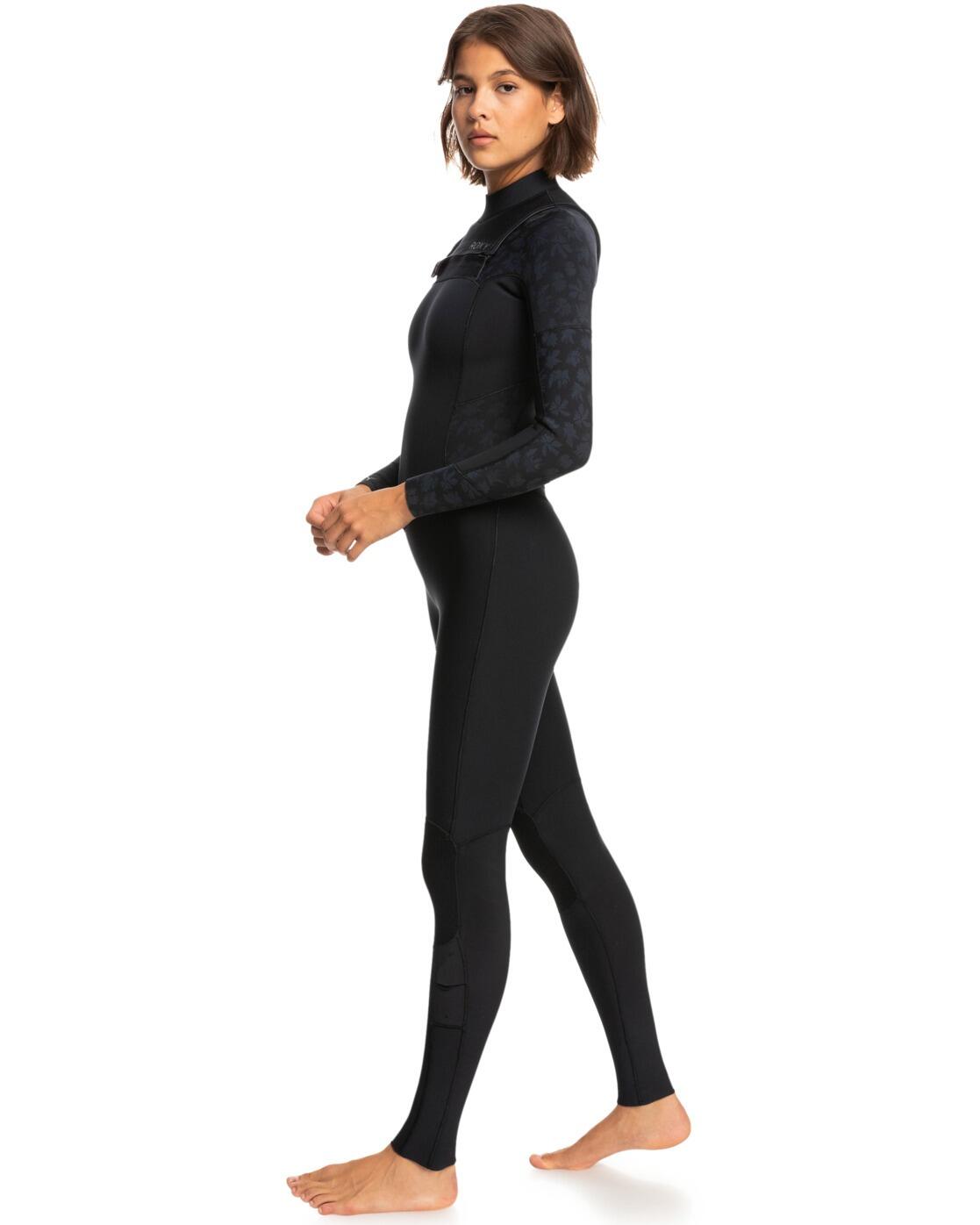 Combinaison de surf zip poitrine 3/2MM SWELL SERIES Noir Femme 3/4