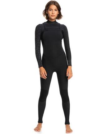 Chest-Zip-Neoprenanzug 3/2MM SWELL SERIES Schwarz Dames