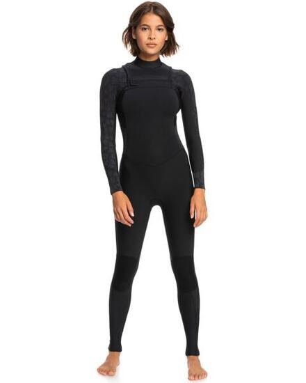 Chest-Zip-Neoprenanzug 3/2MM SWELL SERIES Schwarz Dames