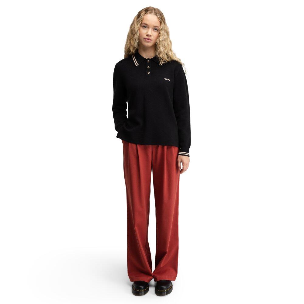 Polo in maglia a maniche lunghe da donna Verelle-W Black Nero 3/6