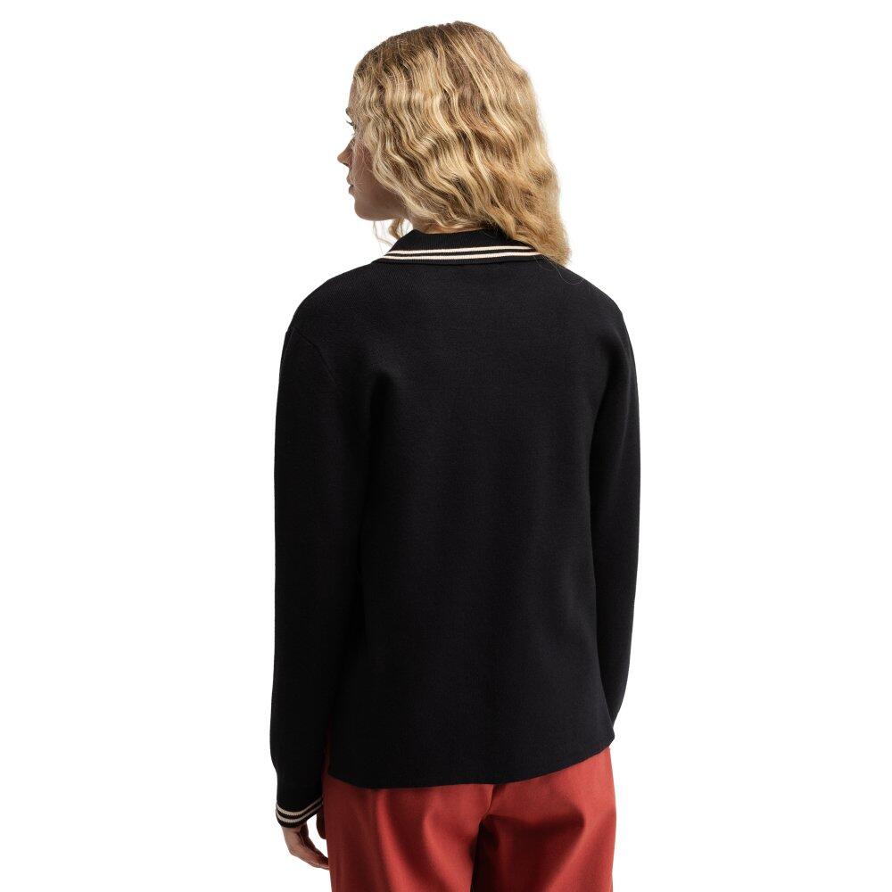 Polo in maglia a maniche lunghe da donna Verelle-W Black Nero 2/6