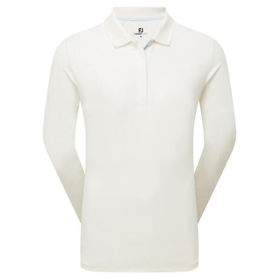 Polo Térmico Golf Footjoy ThermoSeries Long Sleeve Mujer Blanco