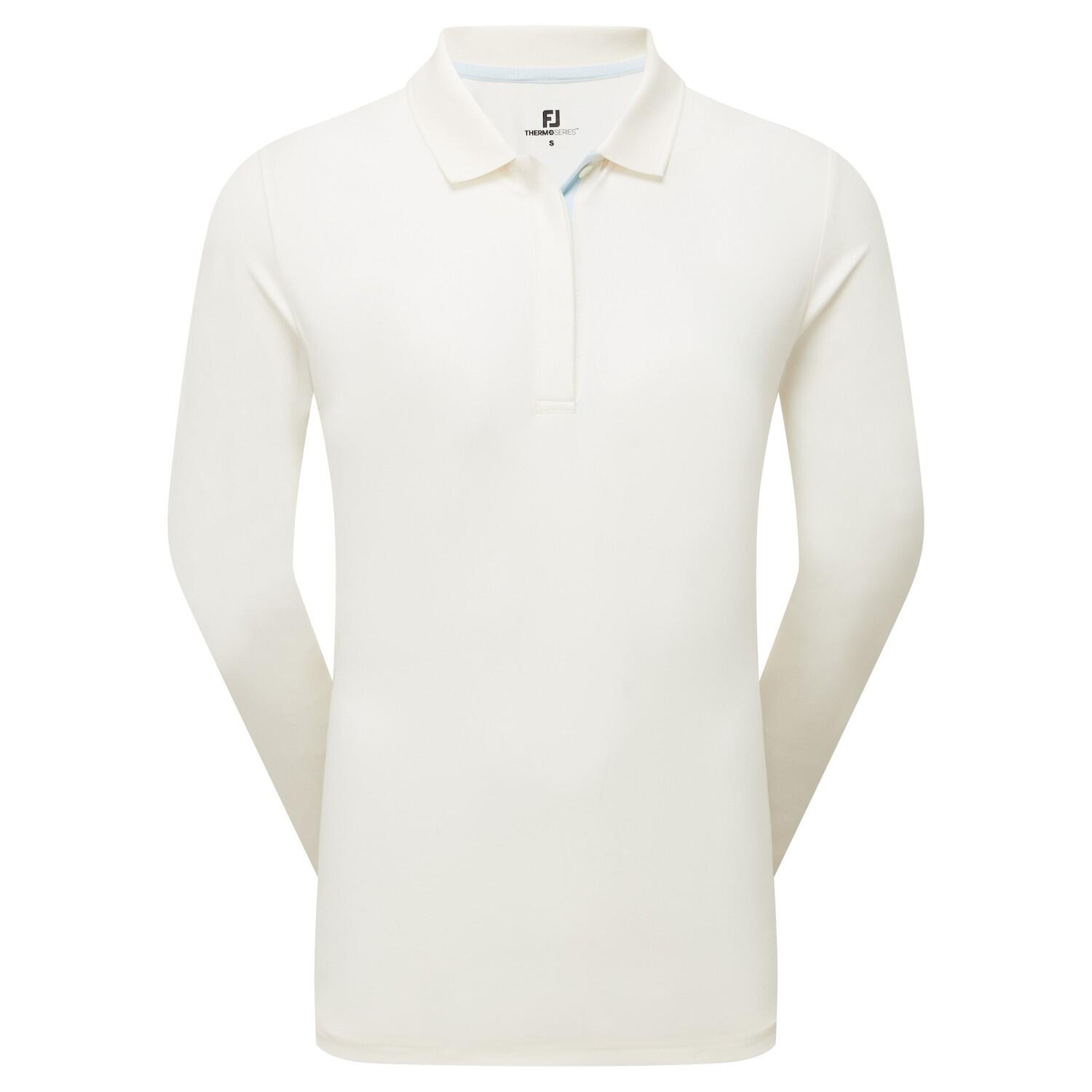 Footjoy - Polo De Golf Thermique À Manches Longues Footjoy Thermoseries Pour Femme, Blanc - Sous Veste - Blanc - Decathlon