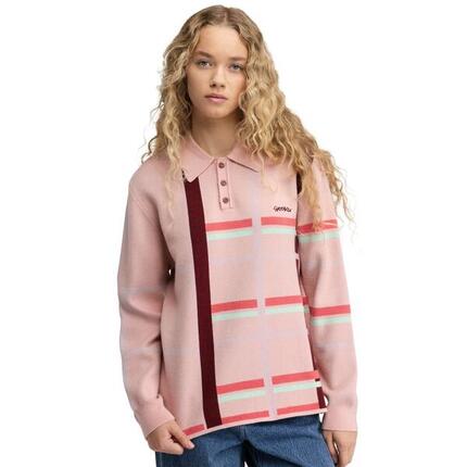 Polo en maille à manches longues femme Verelle-W Pink Rose