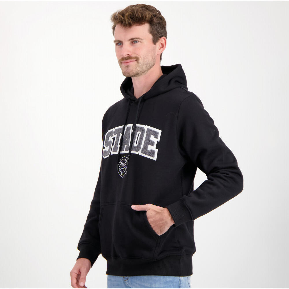Felpa con cappuccio Adi Stade Toulousain Nera per uomo 3/4