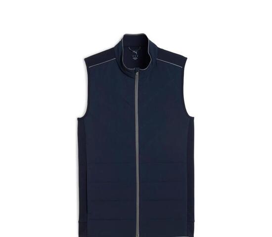 Puma Cloudspun Fleece Hybrid Weste Herren Golfjacke Marineblau