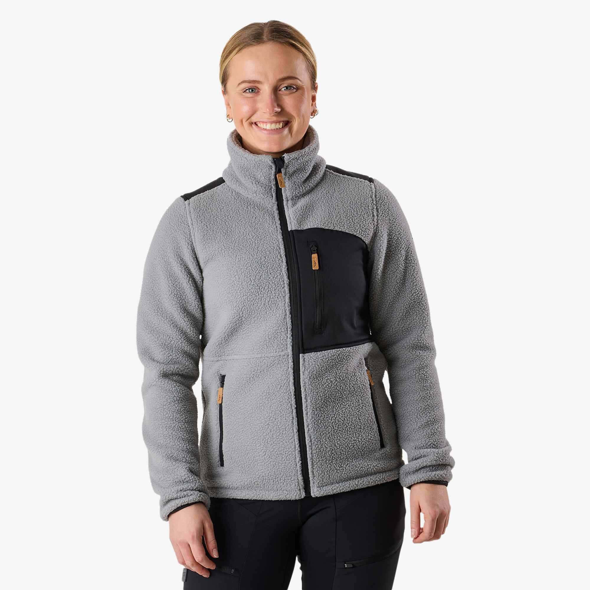 Swedemount - Veste Polaire Randonnée Femme Nordkap Pile - Polaire - Gris|noir - Decathlon