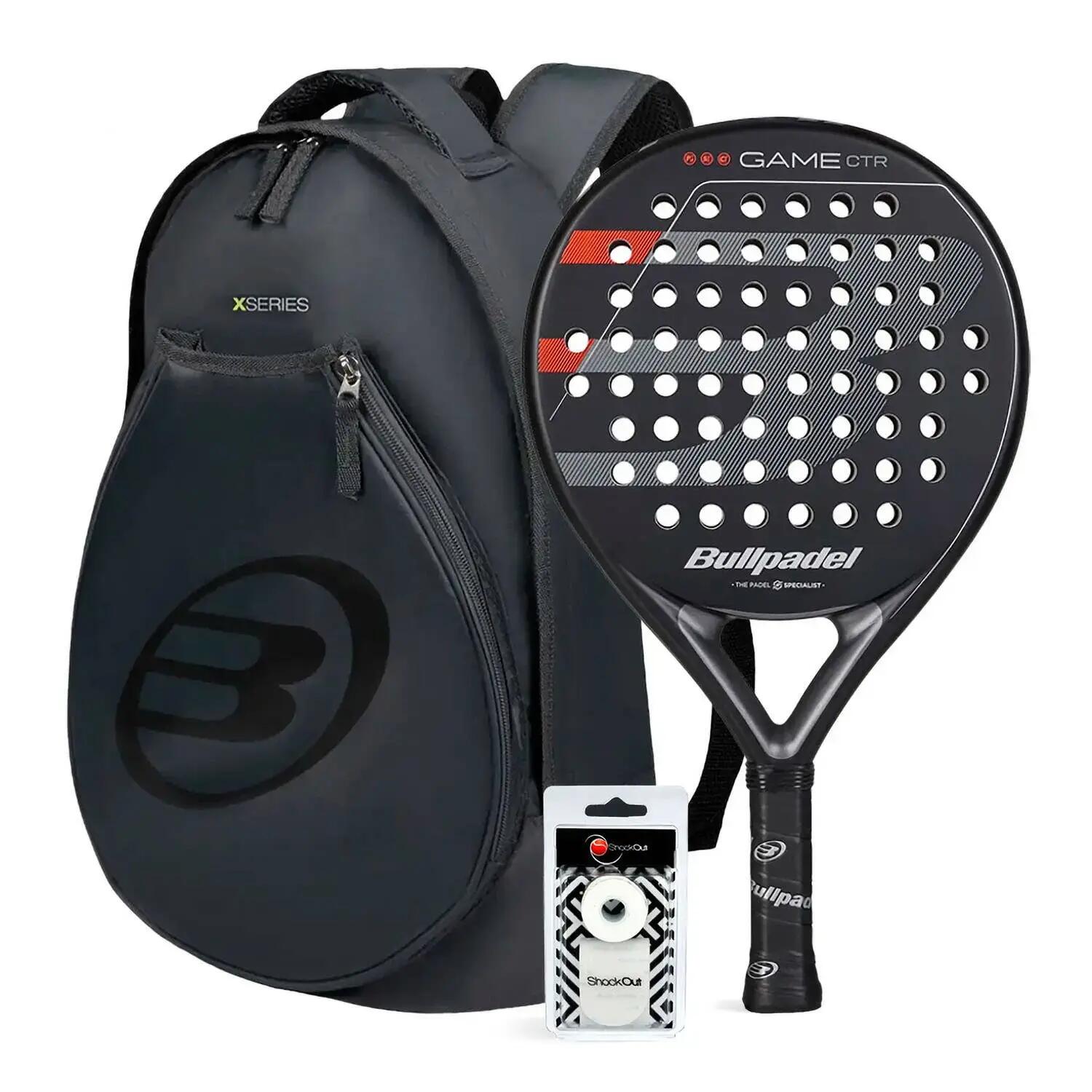 Pack Bullpdel Game Ctr Mochila Tour Negro