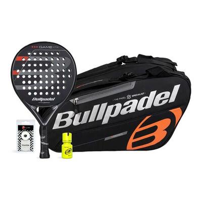 Pack Bullpdel Game Ctr Paletero Negro Dry Grip