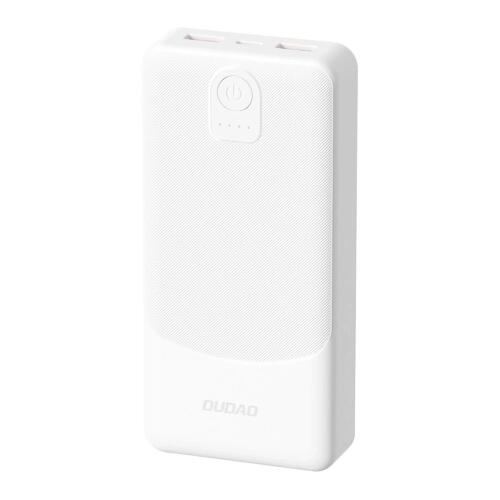 DUDAO Batteria Dudao K10Pro 2.4A 20000mAh, 2 porte USB-A - bianco.