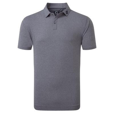 Polo Golf Footjoy Heather Self Collar Lisle Hombre Azul