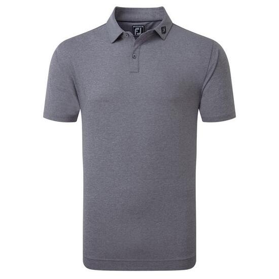 Polo Golf Footjoy Heather Self Collar Lisle Hombre Azul