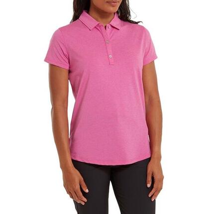 Polo Golf Footjoy Heather Self-Collar Lisle pour femme, rose