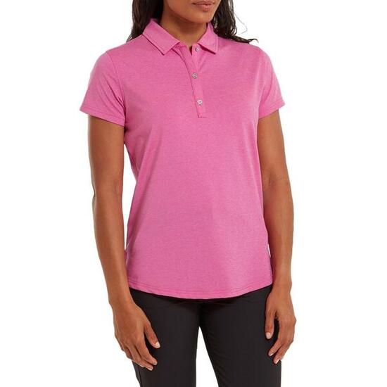 Polo Golf Footjoy Heather Self-Collar Lisle pour femme, rose