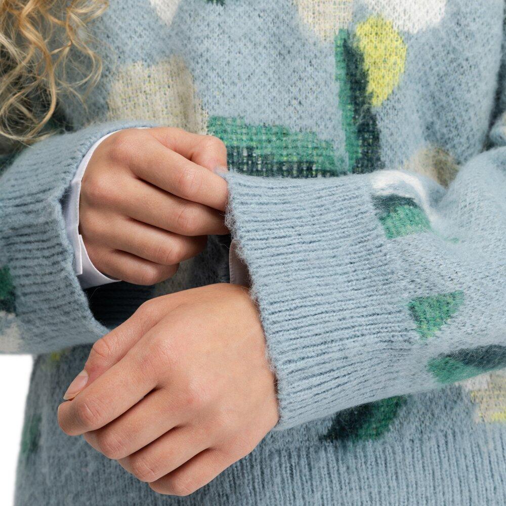 Damen oversize-strickpullover Mainau-W Blue Blau 5/6