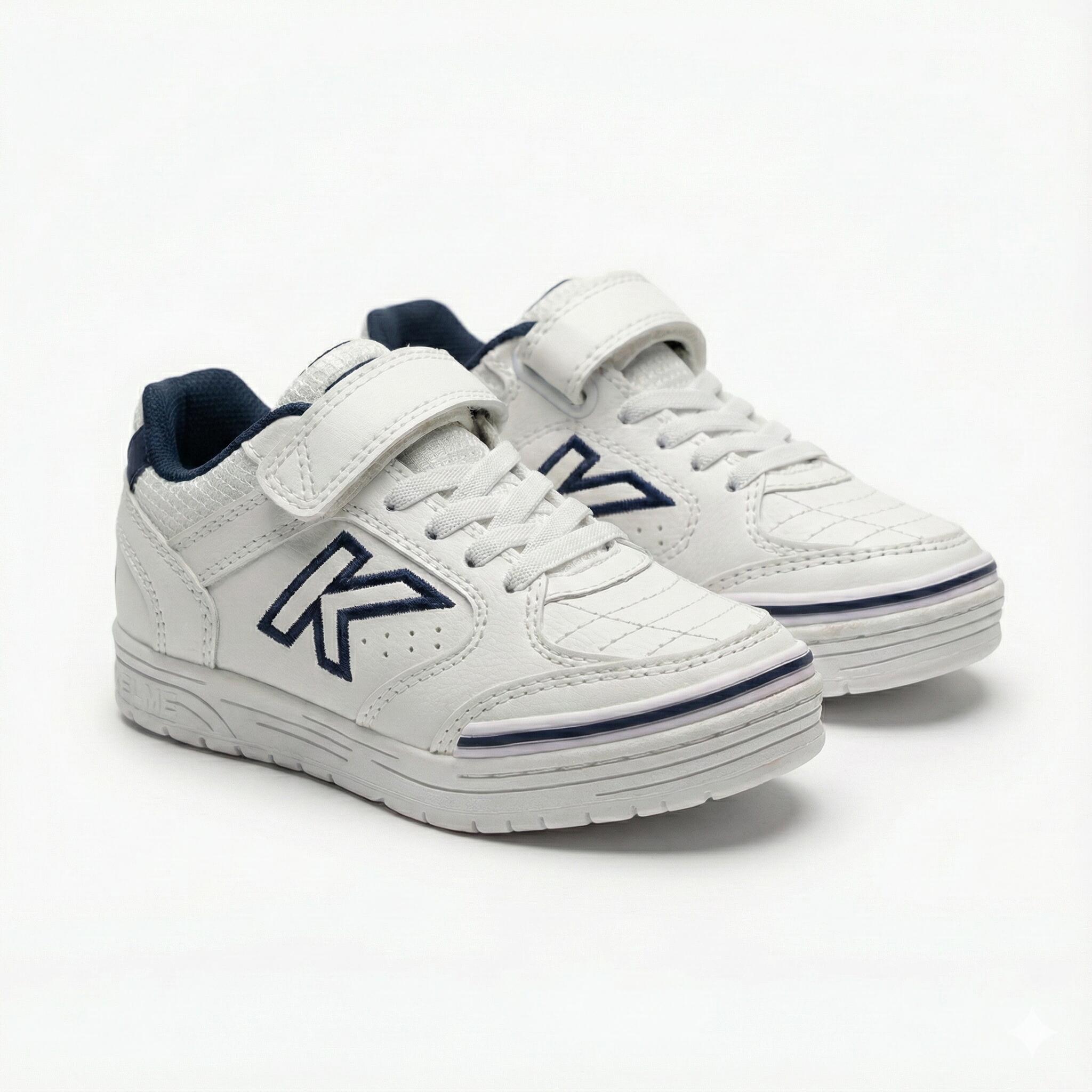 Kelme España Zapatillas De Niño Precision Bts Elastic Blanco-marino 2/4
