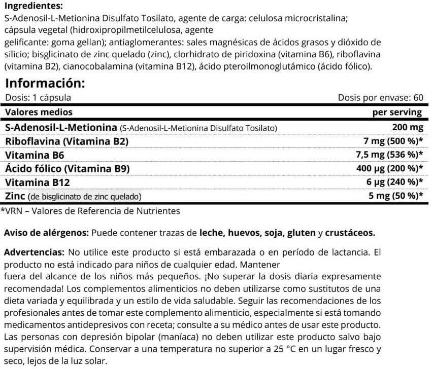 SAMe+ - 60 Cápsulas Amix Nutrition 3/4