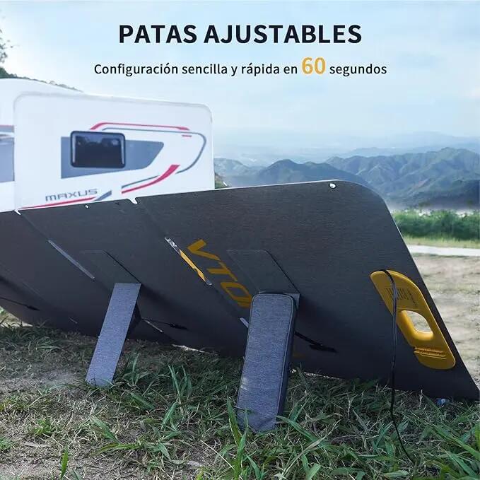 Panel solar portátil plegable VTOMAN 200W Certificación IP67 resistente al agua 5/7