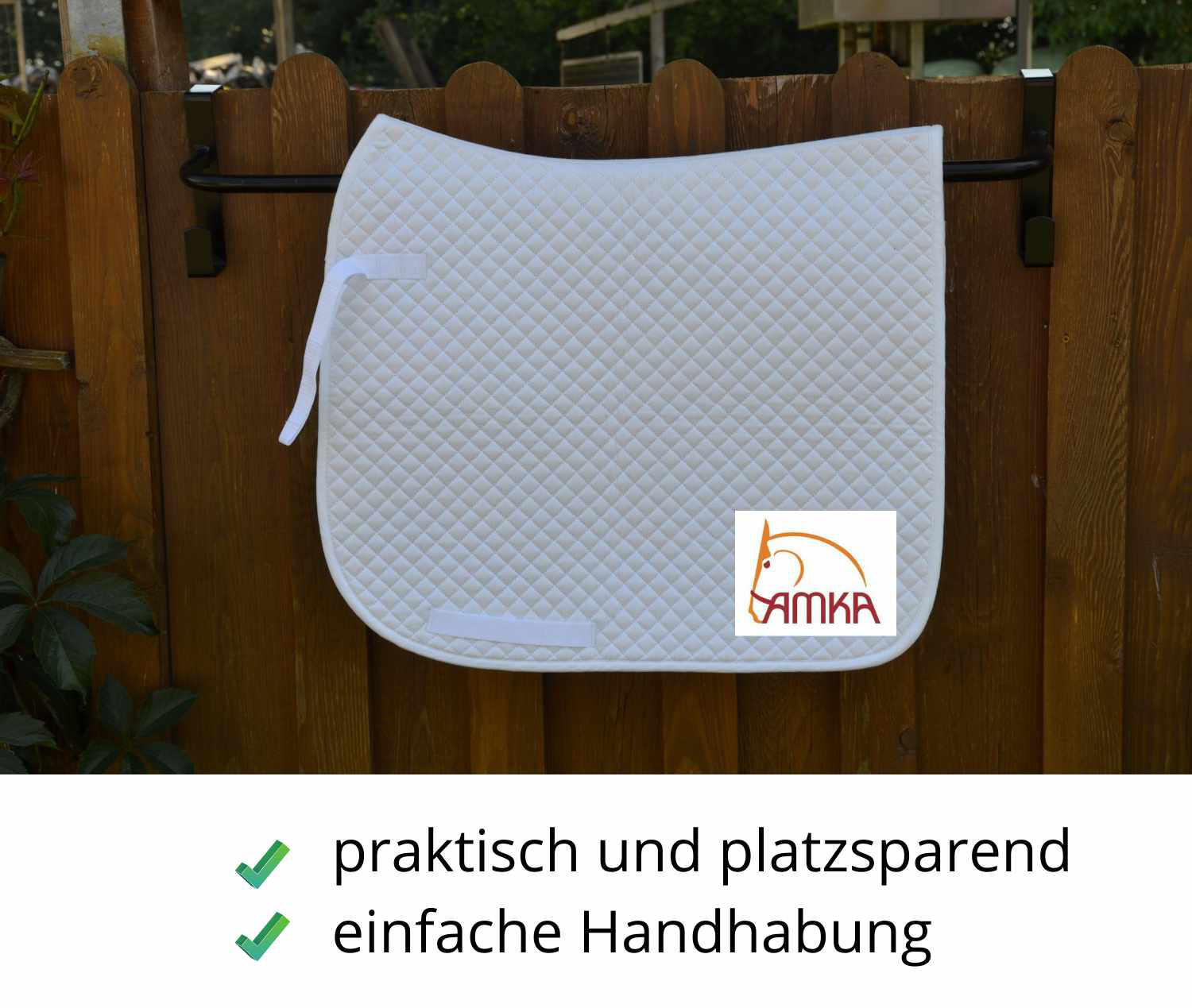 AMKA Pferdedeckenhalterung zum einhängen Schabrackenhalter Deckenhalter 2/3