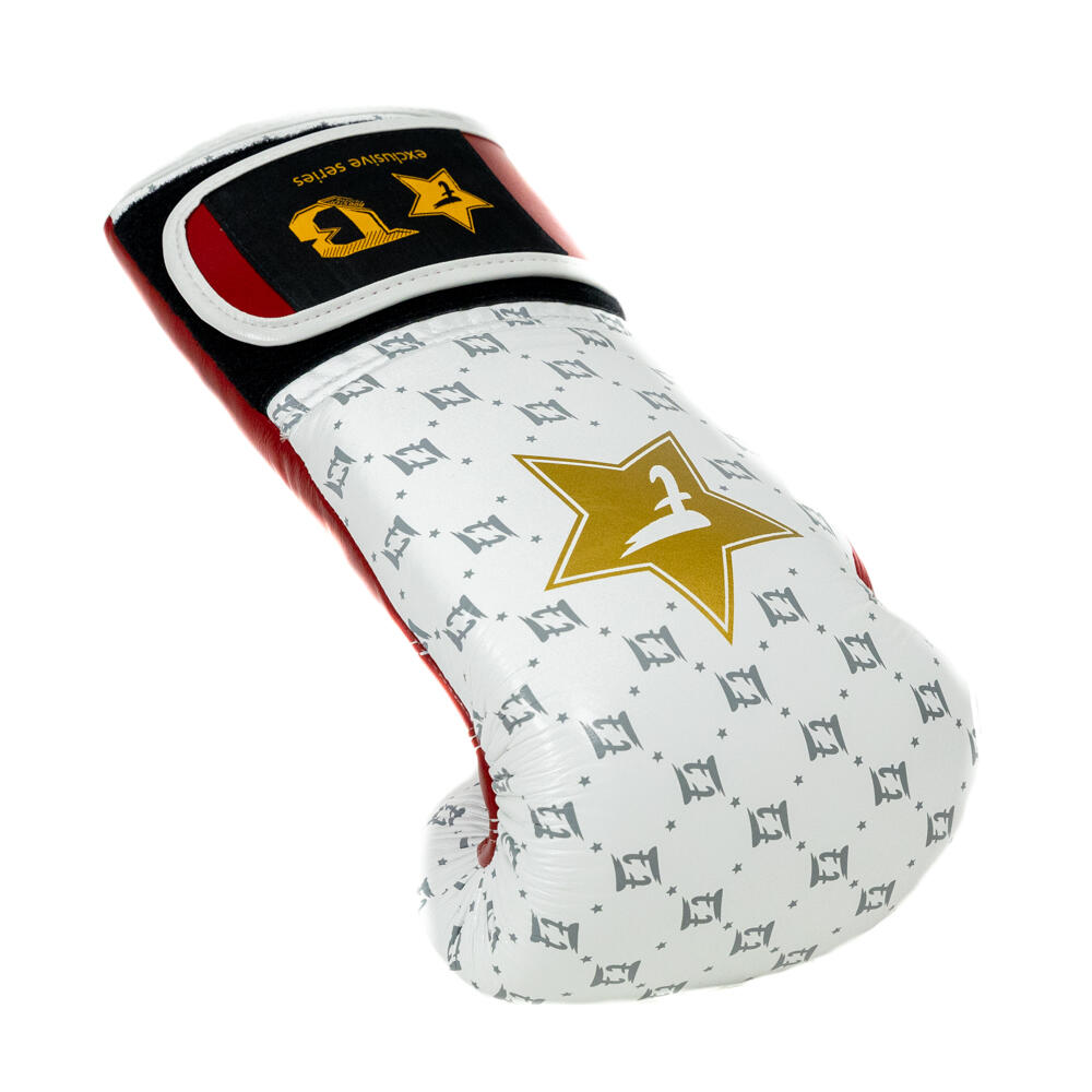 (Kick)bokshandschoenen volwassenen FXB BG Star White/Wine Red 7/7