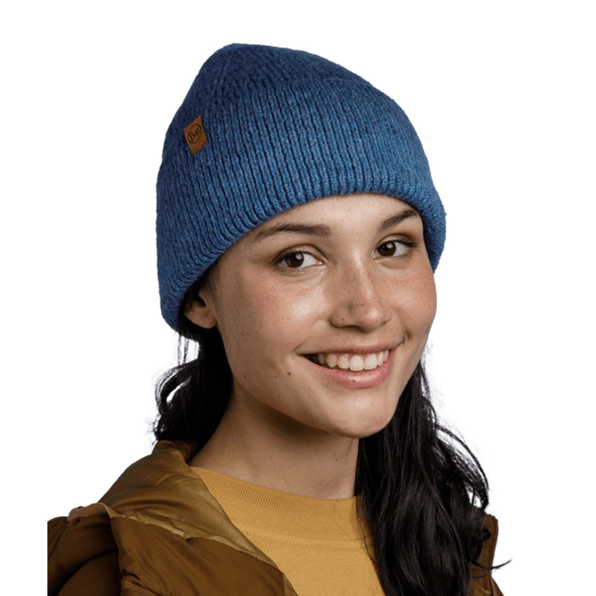 Căciulă din lână bleumarin cu degradé şi bentiţă, cu căptuşeală PrimaLoft®