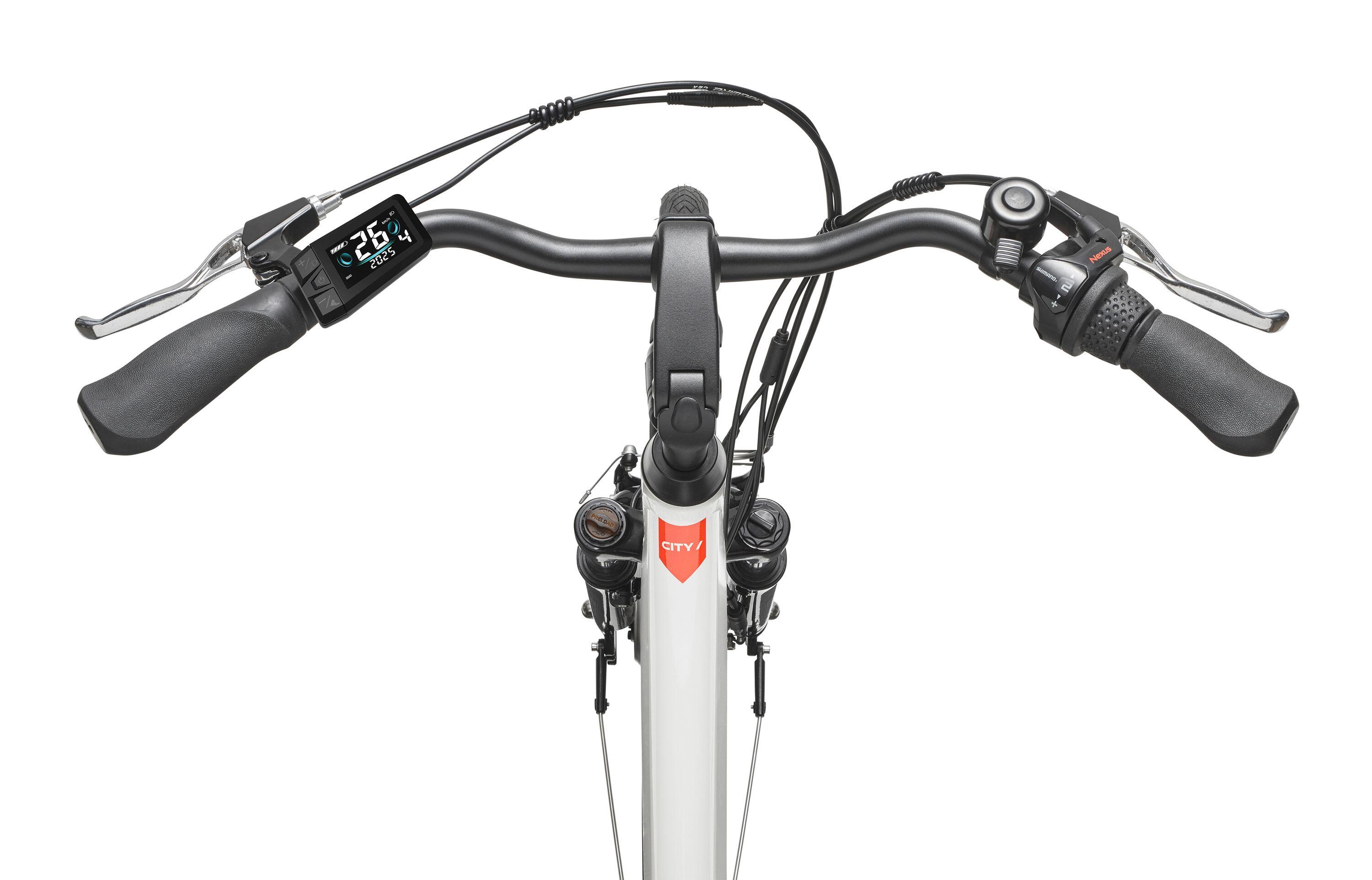 E-Bike RC836 28 Zoll 3-Gang Pedelec City Elektrofahrrad Herren Damen weiß 4/7