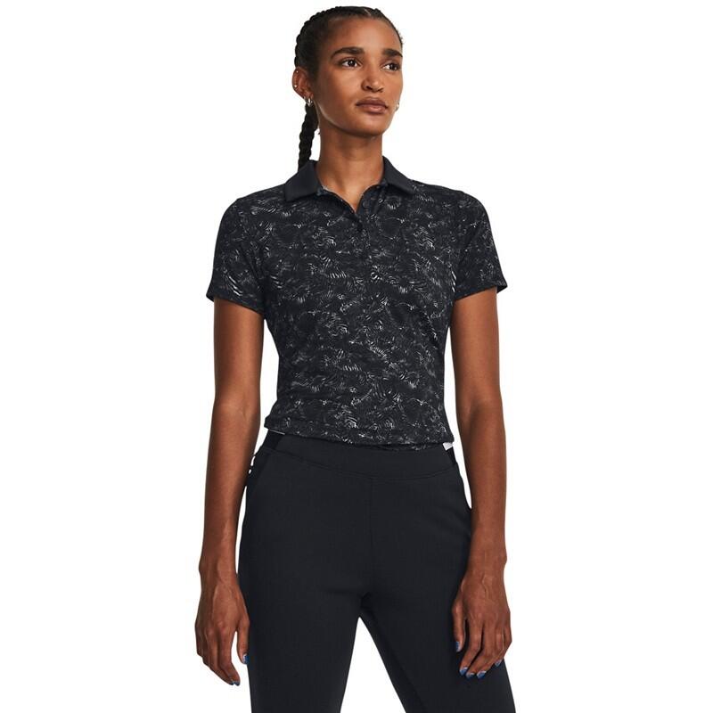 UNDER ARMOUR Under Armour Playoff Printed SS Damen Golfpolo Schwarz