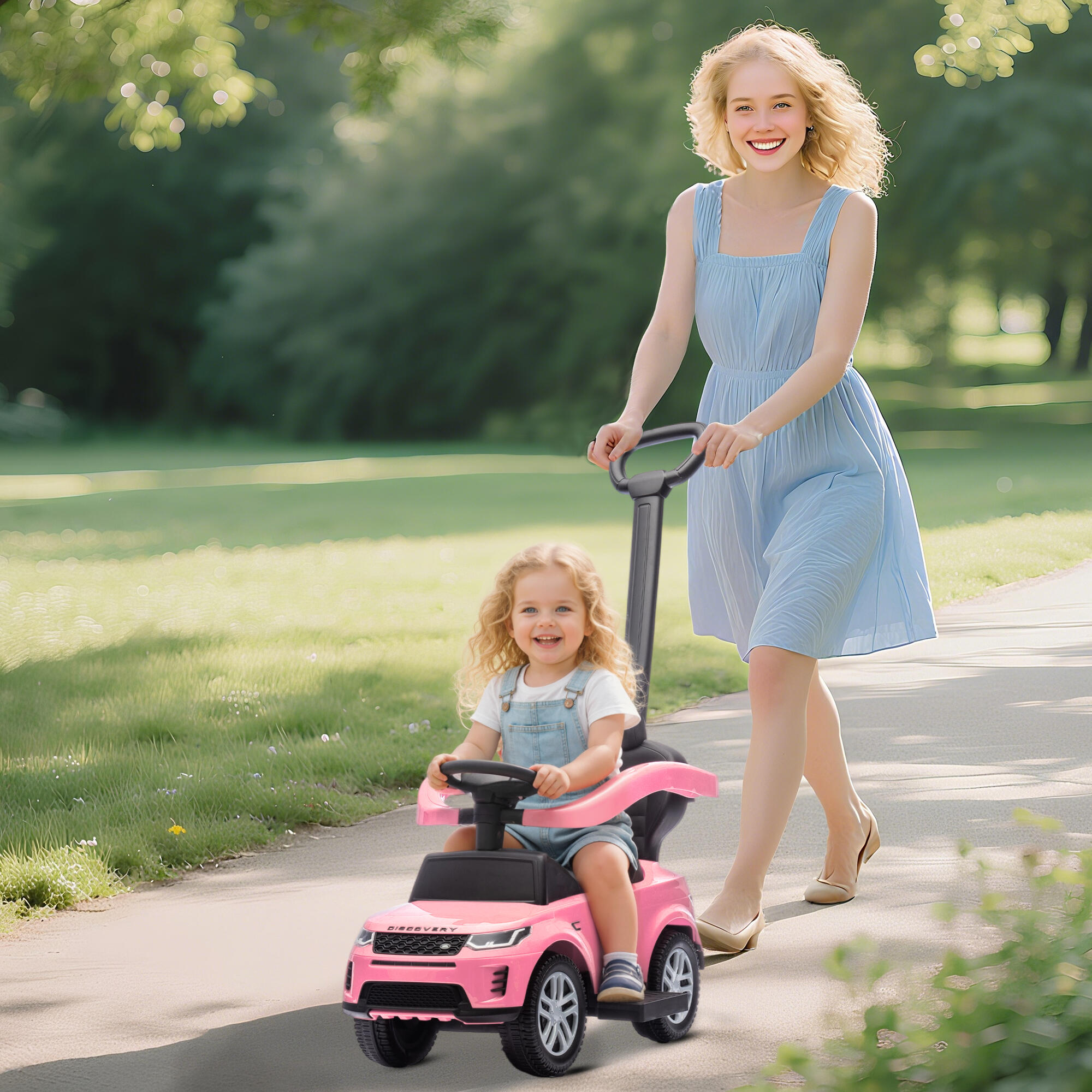 Carro Andador para Bebés AIYAPLAY 84x40x94.5 cm Rosa 2/5