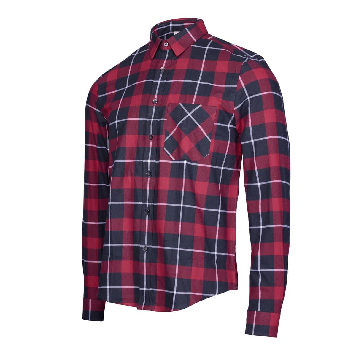 Protective - Chemise En Flanelle Décontractée Pour Hommes P - R.o.d Checker  À Carreaux Noir - Chemise Manches Longues - Noir|rouge - Decathlon