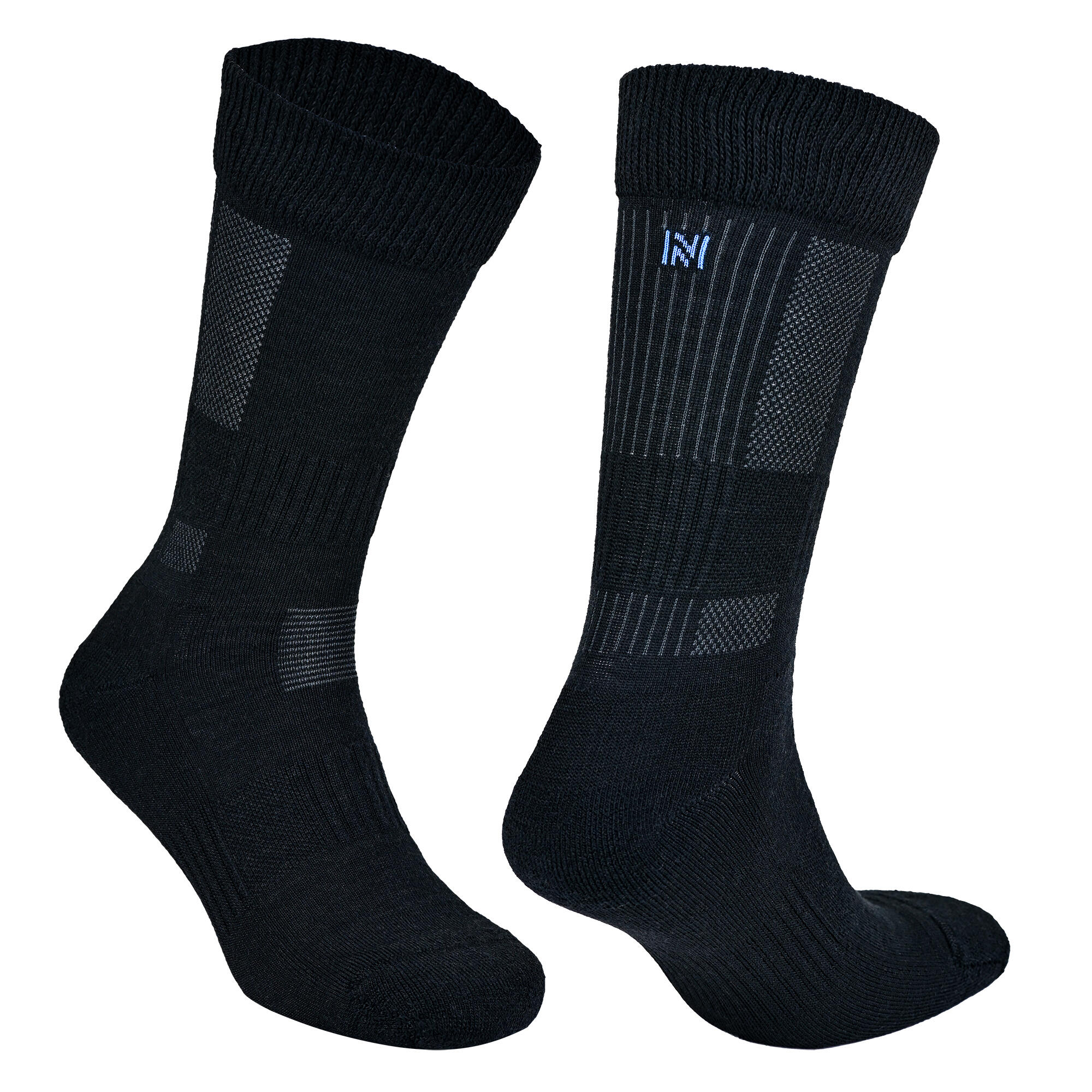 2 Paires - Chaussettes Randonnée 60% Laine Mérinos - Anti-Ampoules Leonardo 2/5