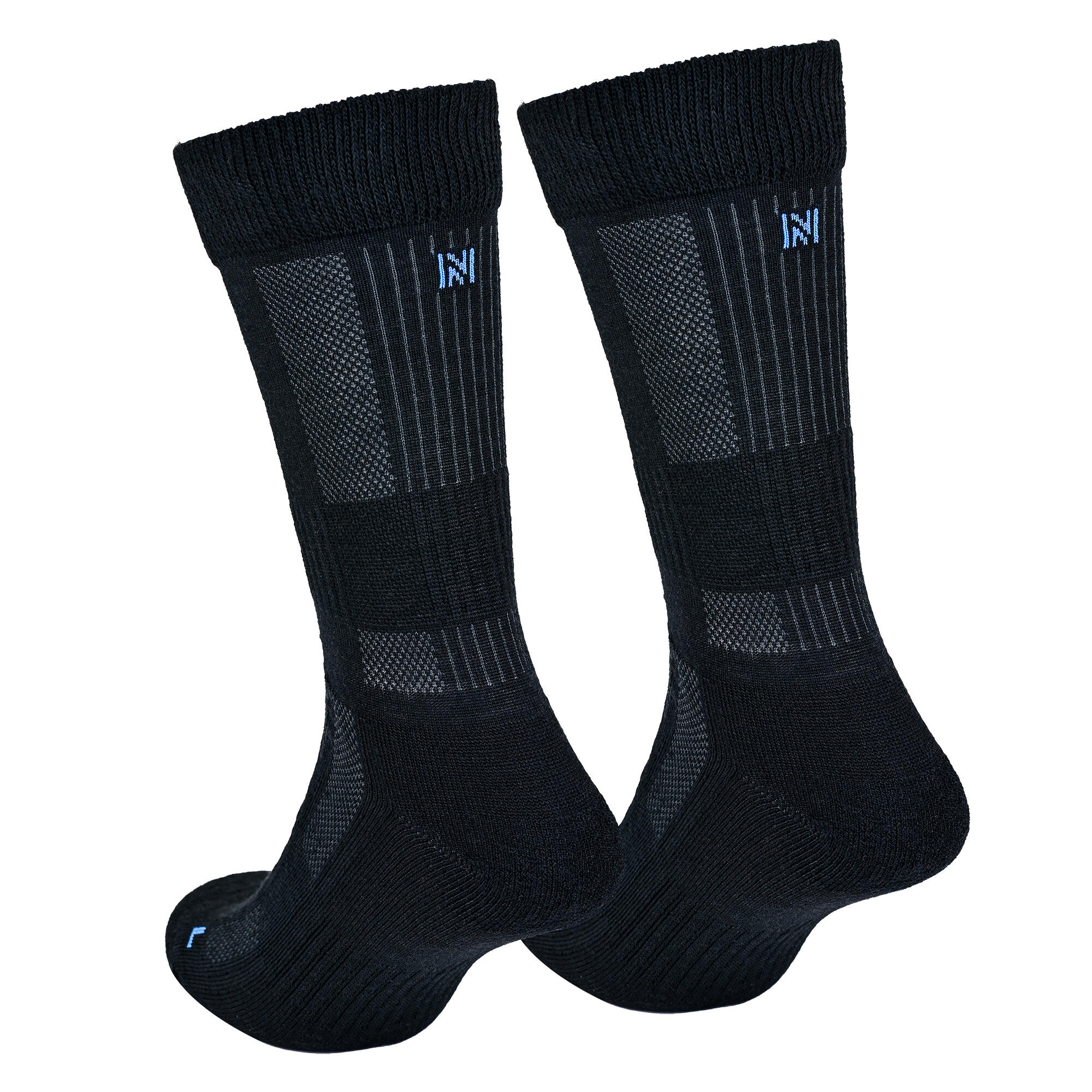 2 Paires - Chaussettes Randonnée 60% Laine Mérinos - Anti-Ampoules Leonardo 3/5