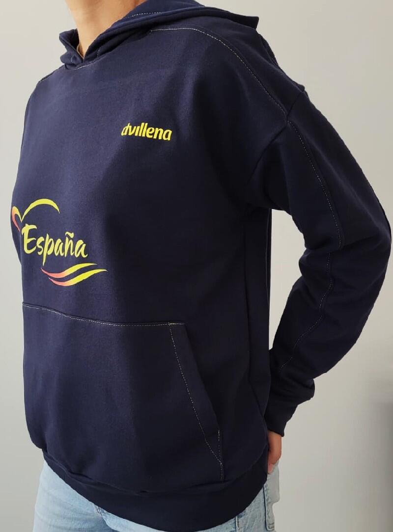 Sweat-shirt Espagne à capuche et coupe oversize 2/3