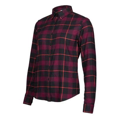 Camicia di flanella femminile a quadri P - R.O.D. bordeaux a quadri