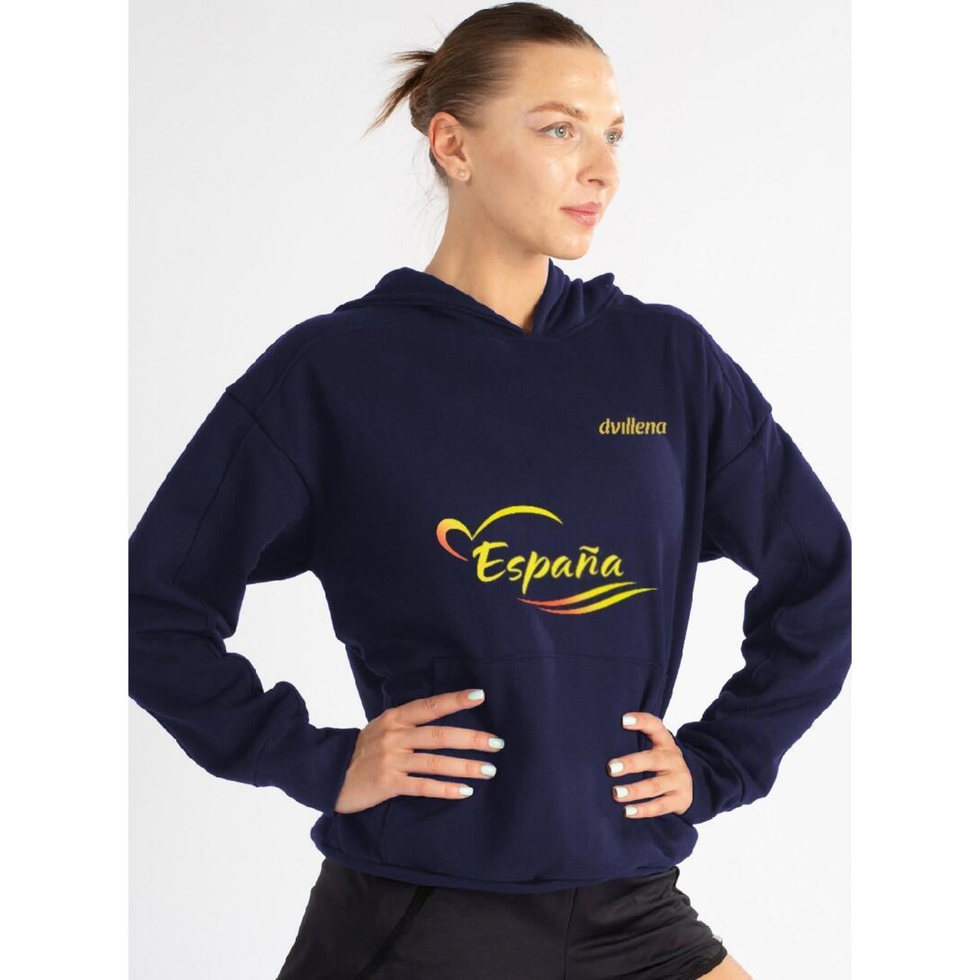 Dvillena - Sweat-shirt Espagne À Capuche Et Coupe Oversize - Polaire - Bleu - Decathlon