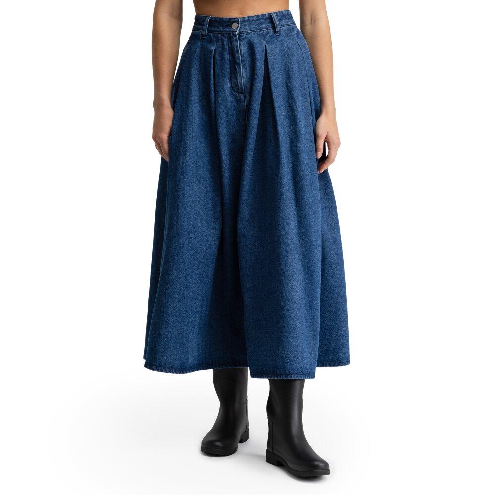 Fustă din denim cu volane pentru femei Alamo-W Blue Albastru
