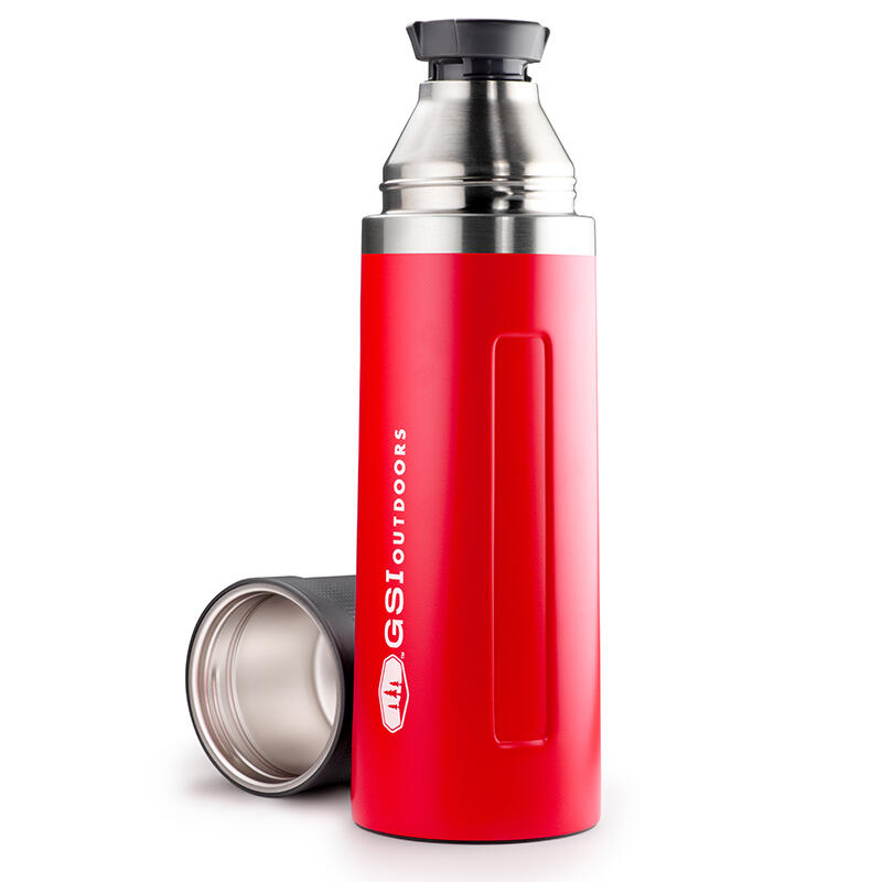 Thermos GSI Glacier 1 L inox 18/8 rojo con tapa vertedora 1/1