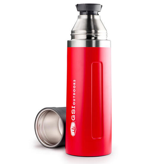Thermos GSI Glacier 1 L inox 18/8 rouge avec bouchon verseur