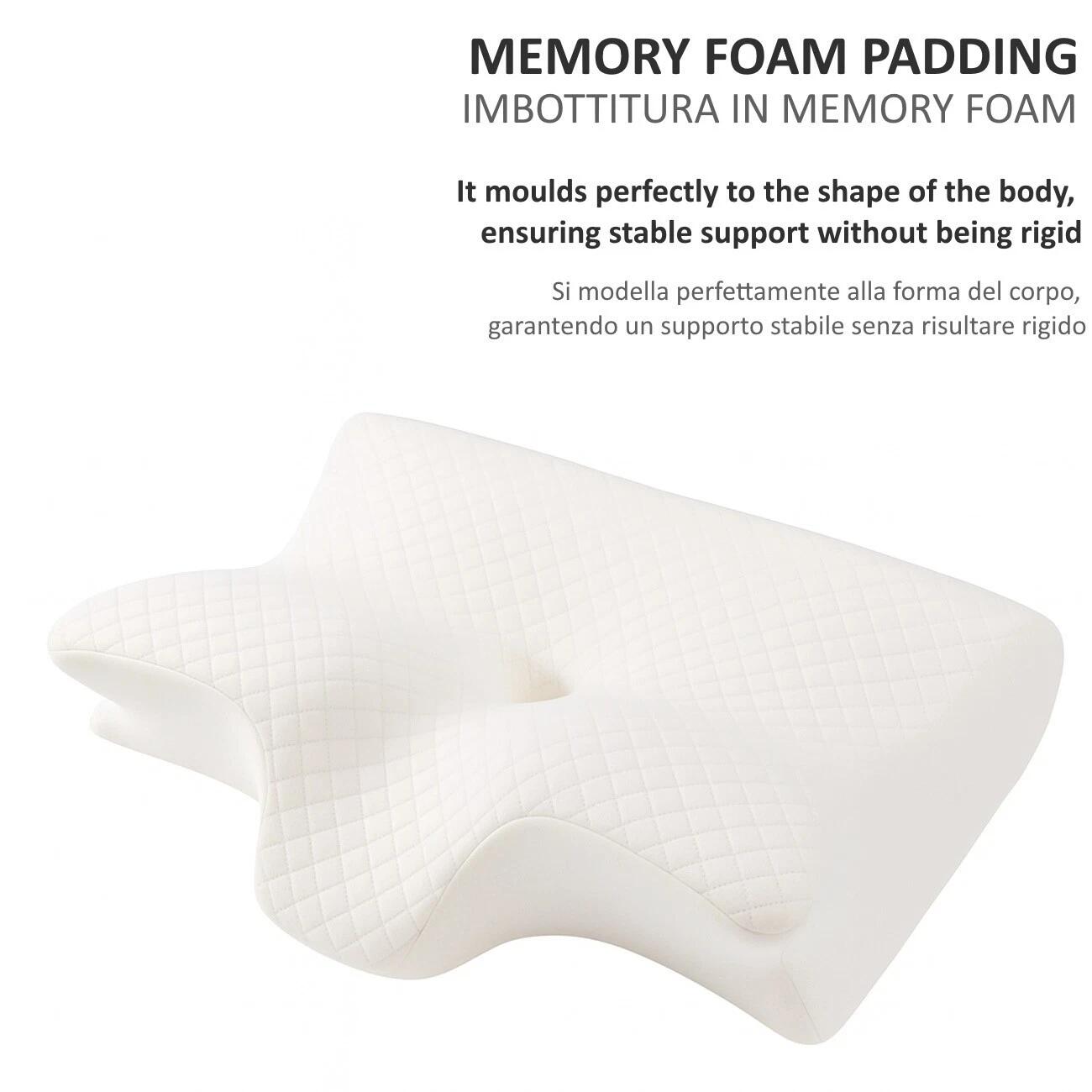 Cuscino cervicale per Dormire in Memory Foam Ergonomico 2 IN 1 FF 4/6